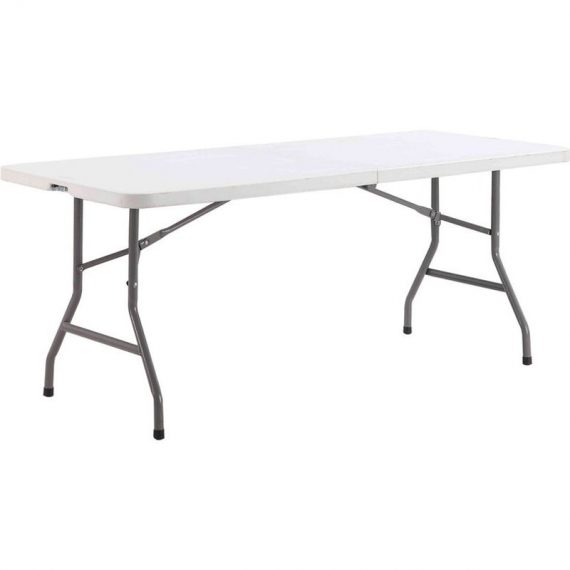 Table à manger pliante outdoor Villars Blanc 183 x 76 x 74 cm - Blanc 3700156620240 1113469HM110536