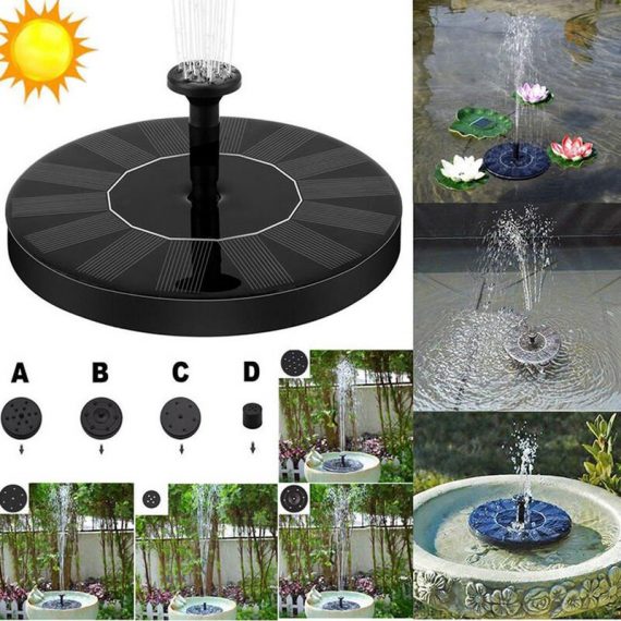 Pompe solaire Pompe de fontaine solaire fontaine flottante pompe à eau de bain d'oiseau pour jardin Patio étang et piscine Aquarium étang décoration, 805444687608 H26784|606
