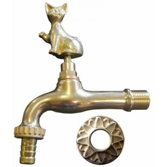 Sandri - Robinet décoratif pour fontaine Motif chat, M1/2 M3/4 3666422471711 SANRO955