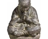 Oviala - Statue de jardin moine assis en pierre naturelle gris - Gris 3663095027597 104924