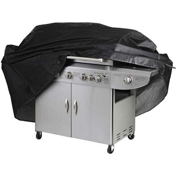 Qersta - Housse Barbecue Couverture de Barbecue Bâche de Protection bbq Anti-UV Anti-l'eau Anti-l'humidité avec Sac de Rangement Noir pour Weber,  QE-0803