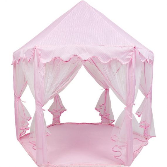 Tente de jeu pour enfants / Chateau de princesse / Maison de jouet Rose  100IK238200