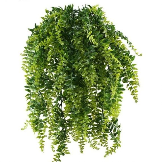 Minkurow - Fougère plantes artificielles plantes suspendues plantes vertes artificielles plantes en plastique pour balcon extérieur en pot mariage 9771353161076 MIN1556