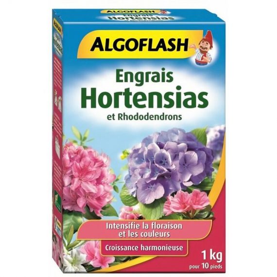 Engrais Hortensias et rhododendrons - 1 kg - Algoflash 3167770205763 HORTO1