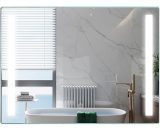 Organnice - Miroir lumineux, Miroir de salle de bain, miroir mural anti-buée avec éclairage à intensité réglable et interrupteur tactile - chrome 619185744397 QTJSBM2432SKSXEU1