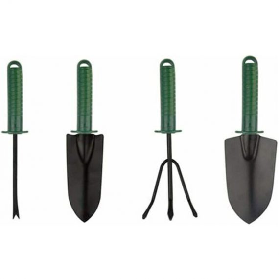 Superseller - Pelle 4 pièces outils de jardin costume truelle râteau pelle robuste métal extérieur ergonomique, 4 pièces - 4 pièces 805444772465 H35021|453