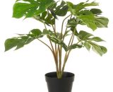 Lola Home - Plante artificielle Monstera avec pot en plastique PE vert de 60 cm 8445148010931 801093