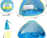 Tente de plage pour bébé Tente de protection uv avec 4 piquets 9635797149024 HM0145400