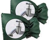 Almi - Lot de 2 housses de robinet confortables pour protéger votre robinet extérieur, housse épaisse pour robinet extérieur contre le gel - Vert 5999673092809 AL66-28585_1