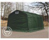 Tente-garage carport 3,3x8,4 m d'élevage abri agricole tente de stockage bâche env. 550g/m² armature solide vert fonce - vert 4260546580985 49686