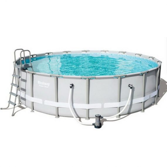 Kit piscine tubulaire Bestway power steel frame pool ronde Ø549 x 132cm à cartouche 3799988012521 56427