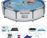 Bestway - Offre combi de piscine Steel Pro MAX Ronde 305x76 cm 8720574952285 8720574952285