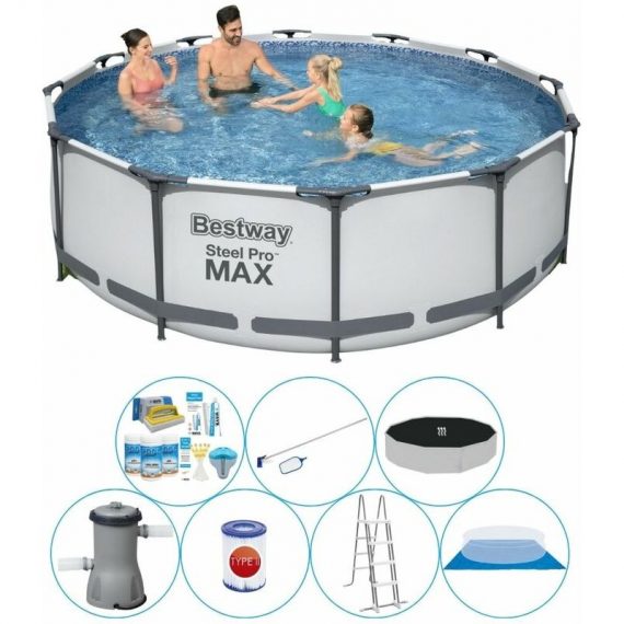 Pack de piscine Bestway Steel Pro max 366x100 cm - Ronde 8720574952780 8720574952780