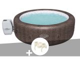 Bestway - Kit spa gonflable Lay-Z-Spa St Moritz rond Airjet 5/7 places + Porte-gobelets 3665872056905 60023-60306