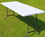 Table pliante | Table de camping | Table de jardin | Table pliante | blanche - plastique 183 x 76 x 74 cm - Casa 6011609966974 DUPLI-100082