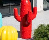 Wanda Collection - Déco jardin cactus rouge grand modèle 105cm - Rouge 3700790916044 4725