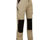 LMA - Pantalon bicolore poches genouillères été | 1454 PLUTON 38 - Beige/Noir 3473832305075 1454-38-BN
