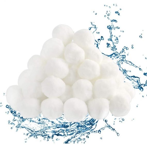 Boules de Filtre de Piscine 700g, Balles Filtrantes Réutilisables (blanc)  RA-030404