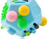12 côtés Fidget Cube Toys, Cube de décompression avec Doigt sensoriel, soulage Le Stress et l'anxiété pour Les Enfants et Les Adultes autistes - Elle  CUR-371
