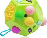12 côtés Fidget Cube Toys, Cube de décompression avec Doigt sensoriel, soulage Le Stress et l'anxiété pour Les Enfants et Les Adultes autistes - Elle  CUR-375