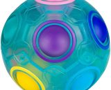 Magic Rainbow Ball Boule Magique Puzzle Fidget Toys Speed Cube Magic Arc-en-Ciel Ball Jouet Éducatif pour Enfants Stress Soulagement pour Adultes,  CUR-379