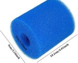 Ponge de filtre de piscine lavable réutilisable Poteau d'éponge de nettoyage bleu,93*30*102 mm  RA-030422
