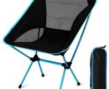 Chaise de Camping Pliante Portable Chaise de Pêche Compact Ultra-légère avec Sac de Transport pour Randonnée, Barbecue - Elle 5041684207991 CUR-24