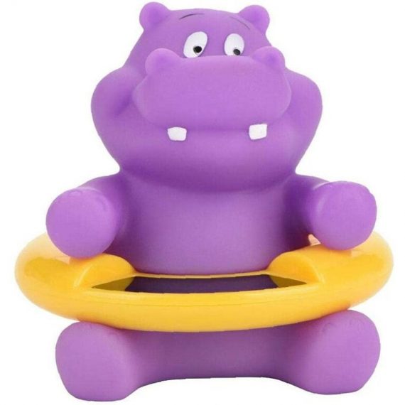 ELLE Thermomètre de bain bébé Mignon Hippo Baignoire Thermomètre numérique Toy Toy Violet Purple Dustofoly Set facile 4262178001067 XQ-111052