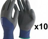 10 paires de gants polyester élastanne 3/4 enduit nitrile avec picots PER134 singer - Taille: 11  PER13411-10