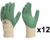 12 paires de gants latex crêpés vert LA500 Taille: 7 - Delta Plus  LA50007-12
