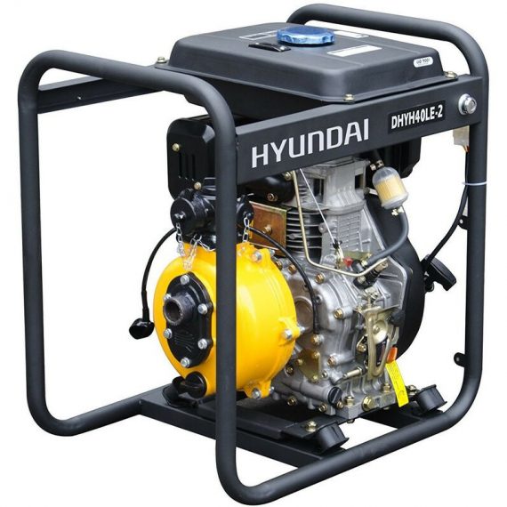 Motopompe thermique diesel 418cc 10 cv DHYH40LE-2 dém élec - Hyundai 3760236754876 27189