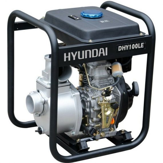 motopompe thermique diesel 406cc 10cv DHY100LE démarreur élec - Hyundai 3760236754869 27188