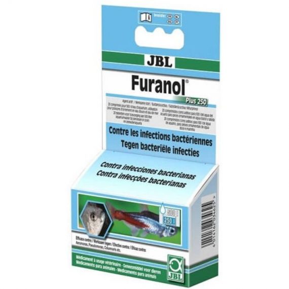 Traitement contre les infections bactériennes JBL Furanol Plus 250 20 tablettes 4014162034625 4014162034625