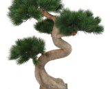 Pegane - Plante artificielle haute gamme Spécial extérieur / pin artificiel bonsai - Dim : 92 x 65 cm 3665437126586 67VE-1064