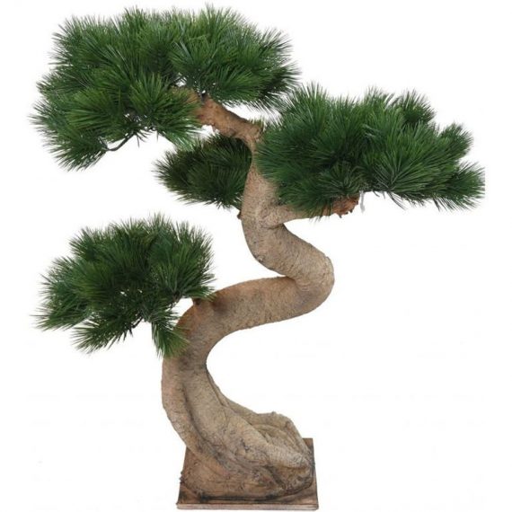 Pegane - Plante artificielle haute gamme Spécial extérieur / pin artificiel bonsai - Dim : 92 x 65 cm 3665437126586 67VE-1064