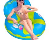 Bouée, brassière de piscine avec deux poignées et un grand porte-gobelet,idéal pour se détendre dans la piscine flotteur de chaise longue de piscine 9317469756371 ZST202207-ZST0083