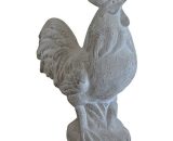La Grande Prairie - Grande statue coq ciment 17x09x22cm - Gris 3701010609227 SD0124L302
