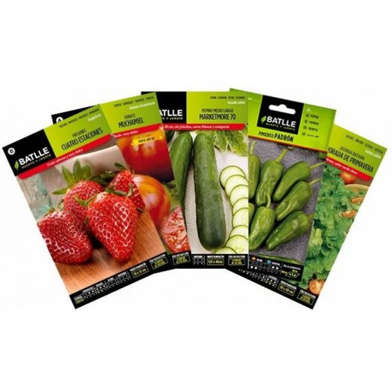 Plantawa - Set de Graines Légumes de Printemps (Concombre Laitue Tomate Poivron Fraisier 4 saisons) Horticole - Fitó Batlle 7427244887991 7427244887991