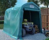 Garage en PVC résistant au vert foncé dans différentes dimensions 3056431 Garage Tent PVC 2,4x2,4 m Green (310024+310025) Taille : 2 7436303057046 3056431