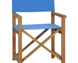 Directeur en bois massif des couleurs du solide en teck Chaise de metteur en scène Bois de teck solide Bleu Couleur : BLEU 7436305712776 47412