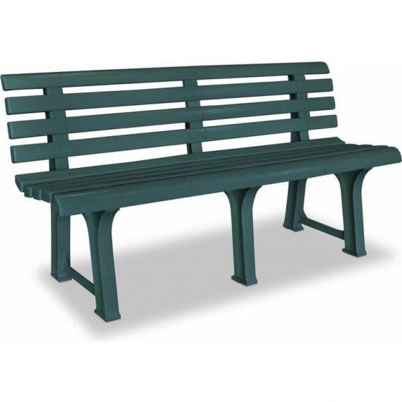 Balcon de jardin 2 sièges dans les couleurs en plastique Banc de jardin 145,5 cm Plastique Vert Couleur : vert 7426543015197 43584