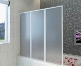 Panneaux de salle de bain salle de bain douche murale 3 pcs pliants blancs différentes tailles Pare baignoire à 3 volets rétractables 117 x 120 cm 7424615017209 140784