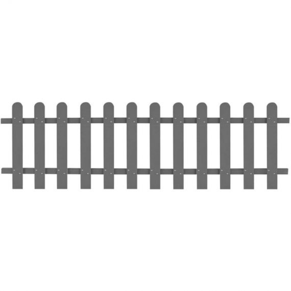 Barrière décoratif WPC Staccionato pour le gris du jardin Dimensions différentes Taille : 200x60 cm 7423741293266 42818