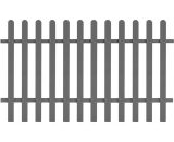 Barrière décoratif wpc Staccionato pour le gris du jardin Dimensions différentes Taille : 200x120 cm 7423743513508 42821