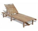 Chair de pont à coulisse en bois de bambou changtes de terrasse réglables jardin de mer Chaise longue Bambou 7423756888884 41499