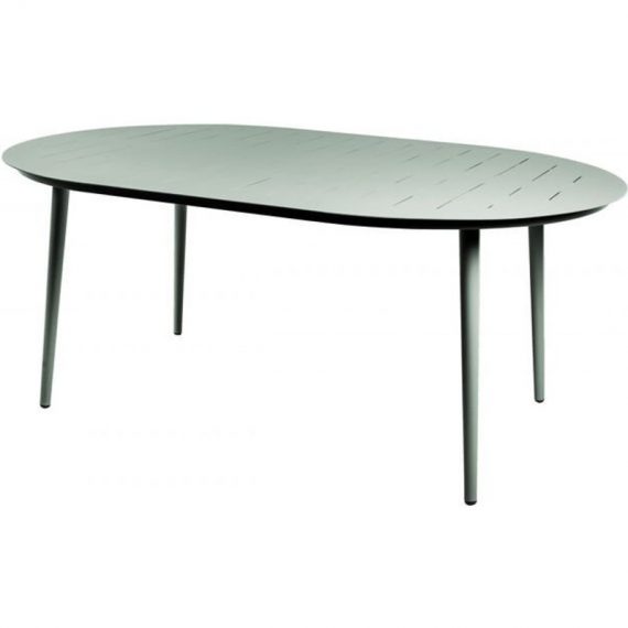 Table ovale en aluminium Inari romarin - Romarin 3568353522909 TABLOV005