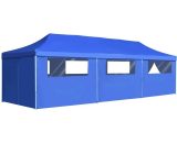 Rideau pliant pop-up avec 8 murs latéraux de 3x9 m différentes couleurs Tente de réception pliable avec 8 parois 3x9 m Bleu 7436300855898 44979