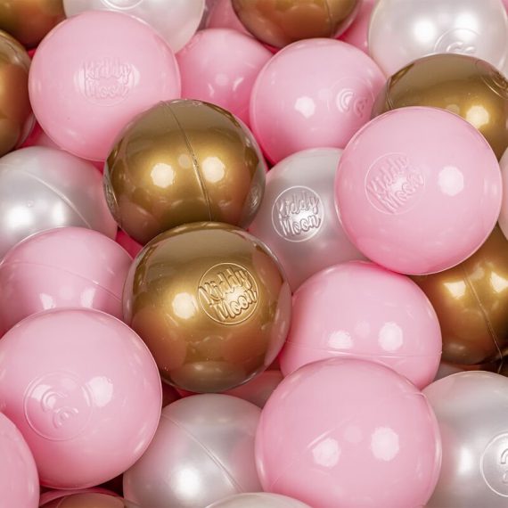 700 ∅ 7Cm Balles Colorées Plastique Pour Piscine Enfant Bébé Fabriqué En EU, Rose Poudré/Perle/Or - rose poudré/perle/or - Kiddymoon 5902687498321 5902687498321