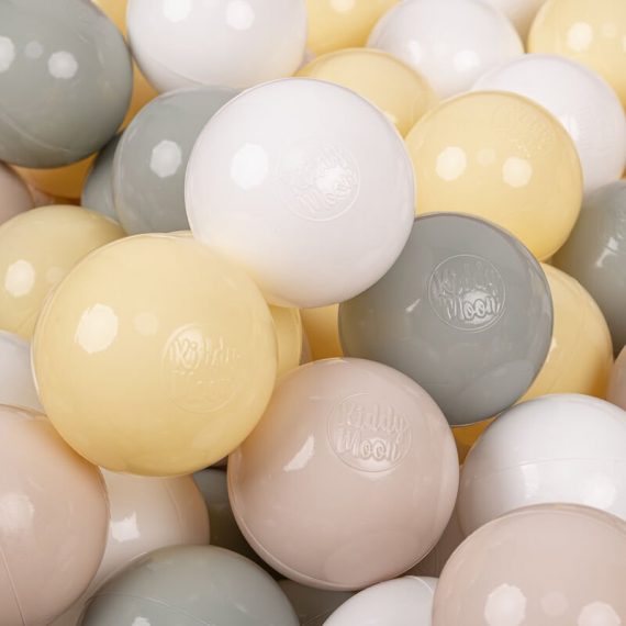 700 Balles/7Cm Balles Colorées Plastique Pour Piscine Enfant Bébé Fabriqué En EU, Beige Pastel/Vert De Gris/Jaune Pastel/Blanc - beige pastel/vert de 5905054804824 5905054804824