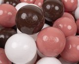 Kiddymoon - 700 Balles/7Cm Balles Colorées Plastique Pour Piscine Enfant Bébé Fabriqué En eu, Saumon/Brun/Blanc - saumon/brun/blanc 5905054804374 5905054804374